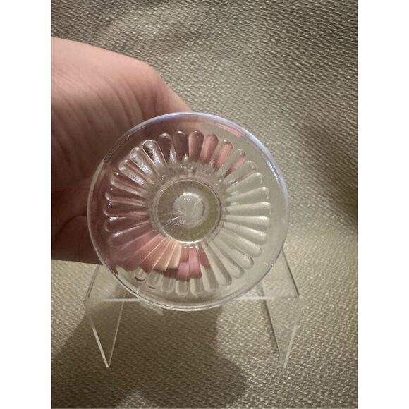 Vintage Anchor Hocking Moonstone Hobnail Glass Vase 5.5" White Opalescent Ruffle - Picture 4 of 8